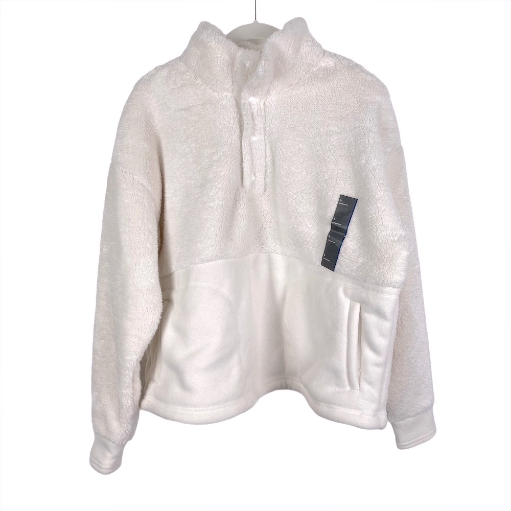 All in Motion White Fleece Sweatshirt